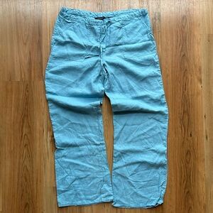 Moda International Sky Blue Linen Pants